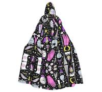 AEKGOHP Magic Witch Witchcraft Bohemian Drawing Printed Halloween Adult Hooded Cape Men'S And Women'S Clothing Mantle Role-Playing