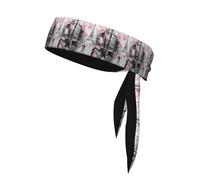 AEKGOHP Paris Street Eiffel Tower Pink Floral Printed Sports headscarf, sweat absorbing and breathable, motion headband, double-sided kerchief