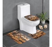 AEKGOHP pheasant hunting Prints Anti slip floor mat three piece set bathroom carpet anti slip durable