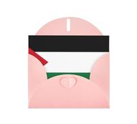 AEKGOHP Pink Greeting Card Flag of the State of Palestine Prints for Festive Birthday Party Invitation
