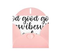 AEKGOHP Pink Greeting Card Good Vibes Only Prints for Festive Birthday Party Invitation