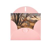 AEKGOHP Pink Greeting Card pheasant hunting Prints for Festive Birthday Party Invitation