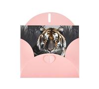 AEKGOHP Pink Greeting Card Tiger at rest Prints for Festive Birthday Party Invitation