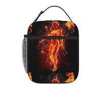 AEKGOHP Portable Insulated Lunch Bag Fire Nude Woman Flame Prints Reusable Lunch Bag Durable for Men and Women