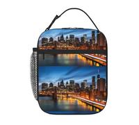 AEKGOHP Portable Insulated Lunch Bag New York City Scenery Prints Reusable Lunch Bag Durable for Men and Women
