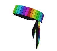 AEKGOHP Rainbow Colored Wood Background Printed Sports headscarf, sweat absorbing and breathable, motion headband, double-sided kerchief