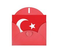 AEKGOHP Red Greeting Card Flag of Turkey Prints for Festive Birthday Party Invitation