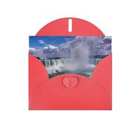 AEKGOHP Red Greeting Card Niagara Falls Prints for Festive Birthday Party Invitation