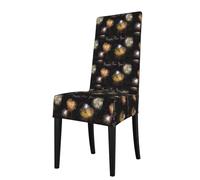 AEKGOHP Removable Dining Chair Covers Happy New Year Prints - Soft, Comfortable, Wrinkle Resistant, No Ironing Needed Stretchable for Most Armless Chair