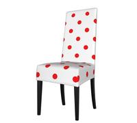 AEKGOHP Removable Dining Chair Covers Polka Dot Prints - Soft, Comfortable, Wrinkle Resistant, No Ironing Needed Stretchable for Most Armless Chair