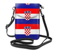 AEKGOHP Republic Of Croatia Flag Printed Small Leather Women'S Crossbody Flip Phone Bag, Waterproof And Durable
