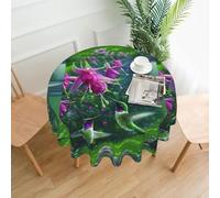 AEKGOHP Round Decorative Tablecloth 60in Heaven Hummingbird Prints Waterproof, Washable, and Reusable for Dining, Coffee, Picnic, Wedding, Party