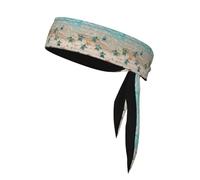 AEKGOHP Sea Turtle Starfish Printed Sports headscarf, sweat absorbing and breathable, motion headband, double-sided kerchief