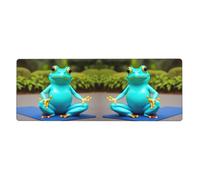 AEKGOHP The Funny Frog Doing Yoga Prints Extra Large Mouse Pad, Computer Office Anti Slip Gaming Keyboard Thickened Version 12x31.5in