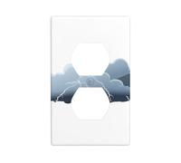 AEKGOHP Thunder and Lightning Clouds Prints Double Socket Wall Panel Decorative is Durable and Suitable for Socket Light Switch Accessories 4.5x2.76in