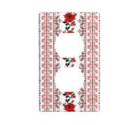 AEKGOHP Ukrainian Embroidery Style Rose Prints Double Socket Wall Panel Decorative is Durable and Suitable for Socket Light Switch Accessories 4.5x2.76in