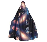 AEKGOHP Universe Galaxy Outer Space Printed Halloween Adult Hooded Cape Men'S And Women'S Clothing Mantle Role-Playing