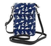 AEKGOHP Various Sea Fish Pattern Printed Small Leather Women'S Crossbody Flip Phone Bag, Waterproof And Durable