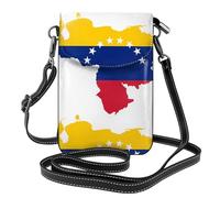 AEKGOHP Venezuela Flag Printed Small Leather Women'S Crossbody Flip Phone Bag, Waterproof And Durable