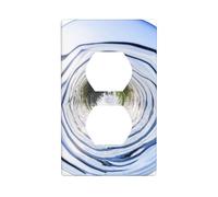 AEKGOHP Visual Illusion Prints Double Socket Wall Panel Decorative is Durable and Suitable for Socket Light Switch Accessories 4.5x2.76in