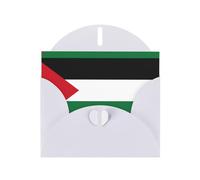 AEKGOHP White Greeting Card Flag of the State of Palestine Prints for Festive Birthday Party Invitation