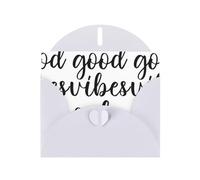 AEKGOHP White Greeting Card Good Vibes Only Prints for Festive Birthday Party Invitation