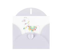 AEKGOHP White Greeting Card Llama Prints for Festive Birthday Party Invitation