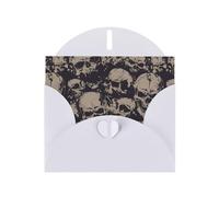 AEKGOHP White Greeting Card Many Skulls Get Together Prints for Festive Birthday Party Invitation