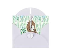 AEKGOHP White Greeting Card pangolin parenting print Prints for Festive Birthday Party Invitation
