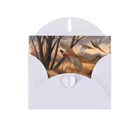 AEKGOHP White Greeting Card pheasant hunting Prints for Festive Birthday Party Invitation