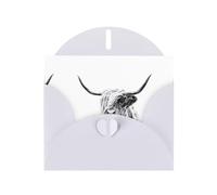 AEKGOHP White Greeting Card strong cow Prints for Festive Birthday Party Invitation