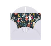 AEKGOHP White Greeting Card Women's Nutcracker Ballet Xmas Dance Prints for Festive Birthday Party Invitation
