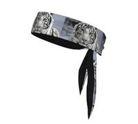 AEKGOHP White Tiger Printed Sports headscarf, sweat absorbing and breathable, motion headband, double-sided kerchief