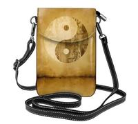 AEKGOHP Yin Yang Symbol Printed Small Leather Women'S Crossbody Flip Phone Bag, Waterproof And Durable