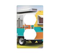 AEKGOHP You Make Me Happy Camper Trailer Prints Double Socket Wall Panel Decorative is Durable and Suitable for Socket Light Switch Accessories 4.5x2.76in