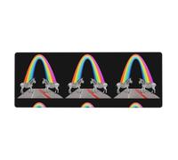 AEKGOHP Zebra Crossing The Rainbow Prints Extra Large Mouse Pad, Computer Office Anti Slip Gaming Keyboard Thickened Version 12x31.5in