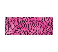 AEKGOHP Zebra Tiger Leopard Pink Prints Extra Large Mouse Pad, Computer Office Anti Slip Gaming Keyboard Thickened Version 12x31.5in