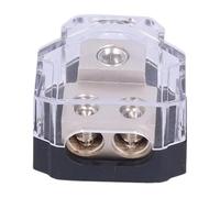 AEKLXVKU 2 Way Power Distribution Block for Car Audio for RV ATV Vehicles Sturdy Zinc Alloy, 4.35x3.95x3.3cm