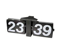 AEKLXVKU Automatic Page Turning Clock Wall Mounted Classic Clock for Living Room Home Black
