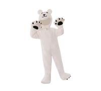 AEKLXVKU Kids Polar Bear Costume Novelty Cosplay Pajamas for Festival Role Play Party L, White