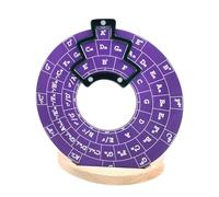 AEKLXVKU Melody Chords Tool Metal Circle of Fifths Wheel for Beginner Violin Musicians violet with base, Diameter 12cm