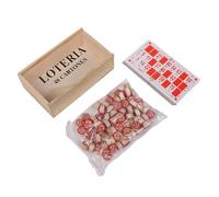 AEKLXVKU Russian Lotto Wood Barrels Bingo Cards Chips Russian Bingo Games for Friends
