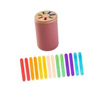 AEKLXVKU Wooden Color Shape Sorting Box Wooden Educational Toy for Kids Toddlers Baby Style B