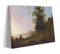 Aelbert Cuyp Paintings Wall Art Poster Prints Landscape with The Flight Into Egypt (ca. 1650) Wall Art Painting Canvas Gift Living Room Prints Bedroom Decor Artworks Frame 24x36inch(60x90cm)
