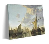 Aelbert Cuyp Paintings Wall Art Poster Prints The Maas at Dordrecht (c. 1650) Wall Art Painting Canvas Gift Living Room Prints Bedroom Decor Artworks Frame 12x18inch(30x45cm)