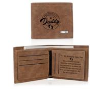 Aelciyue First Time Dad Gifts Christmas - First Father's Day Birthday Valentines Day Expectant Dad Gifts for Daddy To Be Promoted To Daddy Personalized Leather Wallet for Men