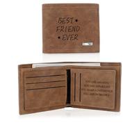 Aelciyue Inspirational Gifts for Men - Christmas Birthday Valentines Day Graduation Gifts for Friends Guys Brothers Going Away Gift for Friends Male Personalized Leather Wallet for Men