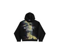 Aelfric Eden Face Print Hoodie Men Women Oversized Hoodie Vintage Pullover Y2K Streetwear Sweatshirt, black, XS