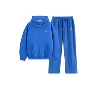 Aelfric Eden Jogging Suit Women's Baggy Tracksuit Men's Basic Leisure Suit Unisex Leisure Suit Oversize Tracksuit Sports Suit Fleece Hoodie Sets with Wide Leg Jogging Bottoms Sports Outfit, blue, XS