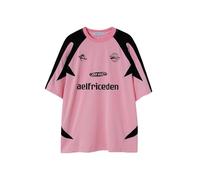 Aelfric Eden Men Vintage T-Shirt Women Oversized Graphic Tees Unisex Casual T Shirt Streetwear Racing Tee Y2k Jersey Summer Tops Pink, XS